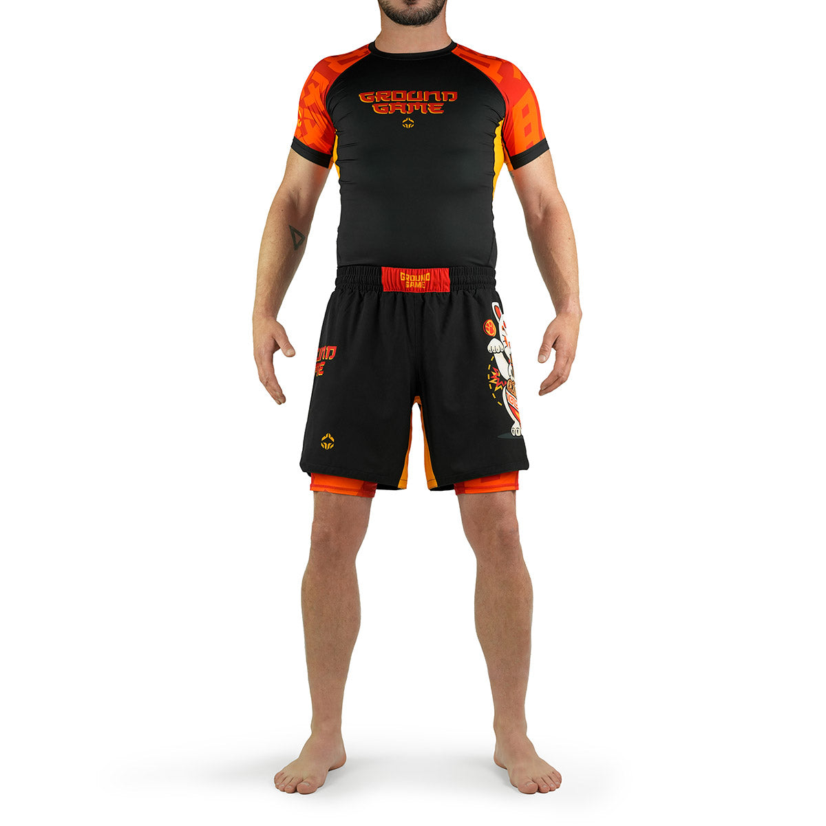 2-in-1 Training Shorts Ramen Cat