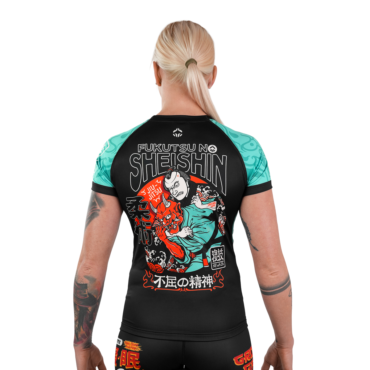 Rashguard damski Fukutsu krótki rękaw