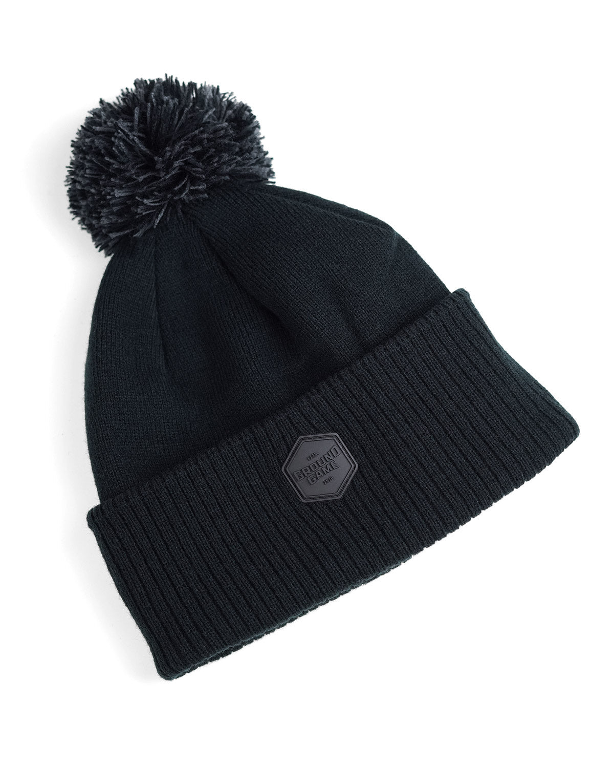 Pom-Pom Winter Hat Label (Black)
