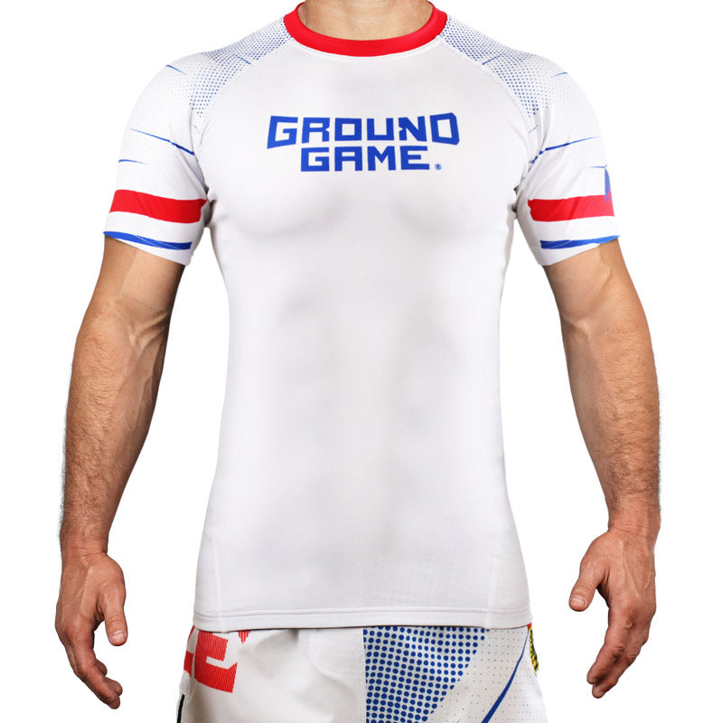 Rashguard Czechy krótki rękaw (Biały)