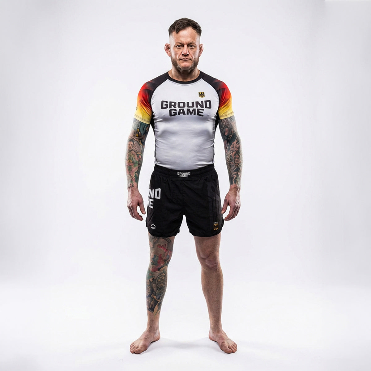 Rashguard Niemcy krótki rękaw (Biały)