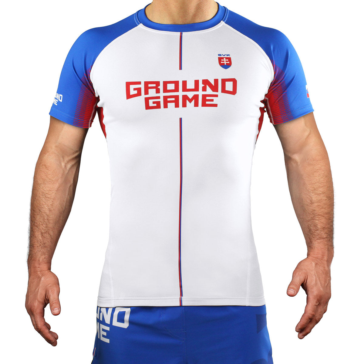 Rashguard Słowacja krótki rękaw (Biały)