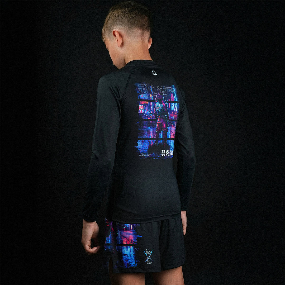 Rashguard dziecięcy Cyber Samurai Kids długi rękaw