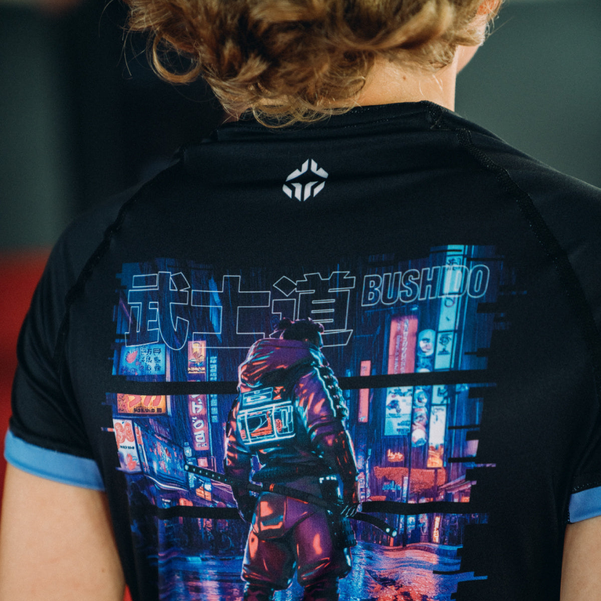 Kids' Rashguard Cyber Samurai short sleeve