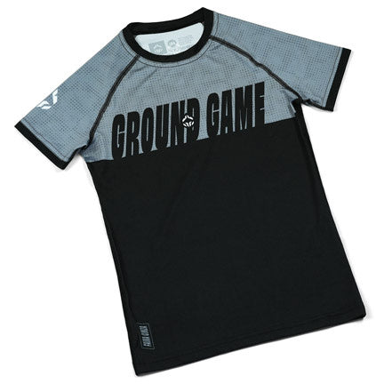 Rashguard dziecięcy IBJJF Kids krótki rękaw (Szary)