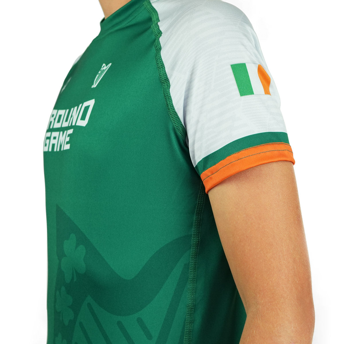 Rashguard dziecięcy Irlandia krótki rękaw (Zielony)