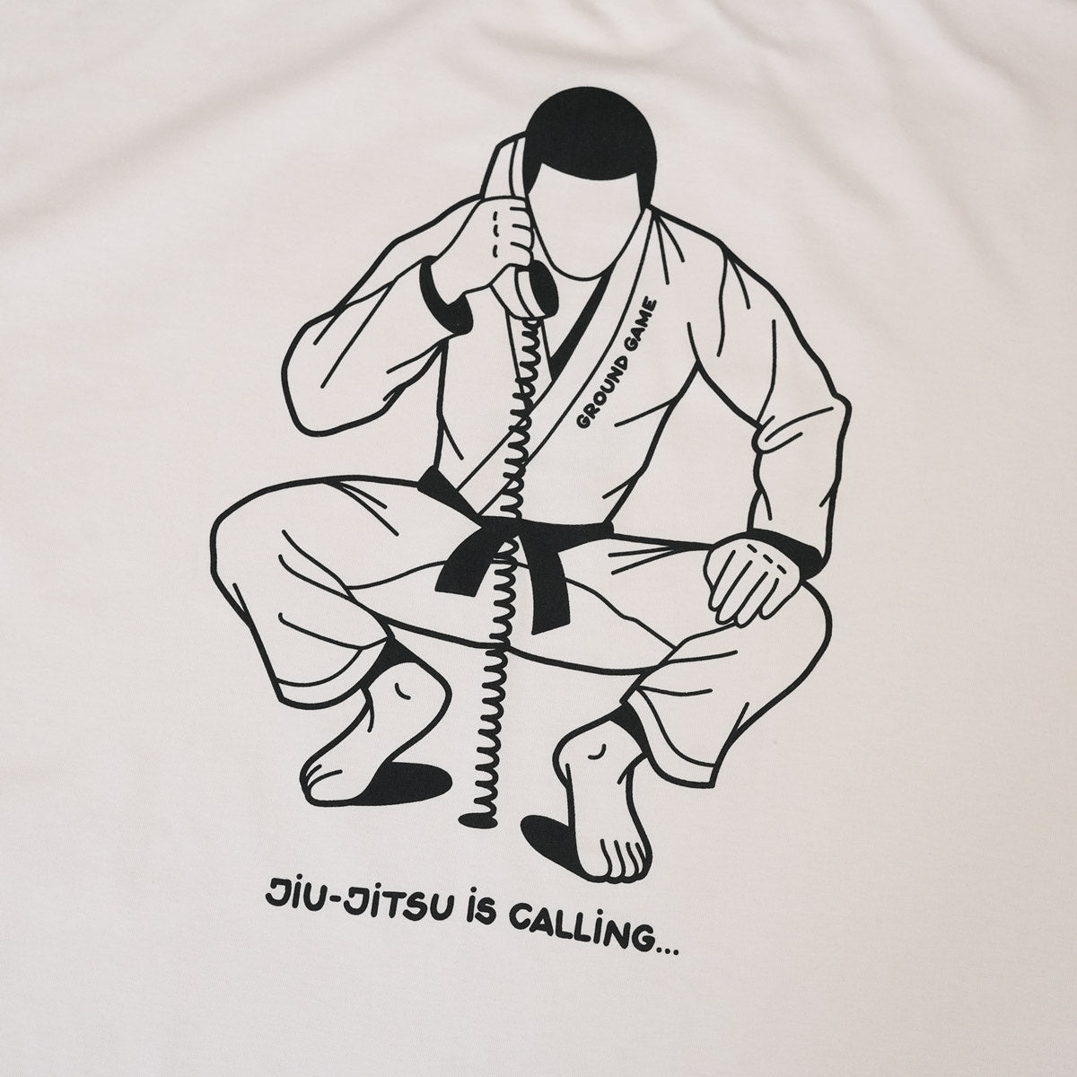 Oversize tričko Jiu-Jitsu is Calling x Noize (béžové)