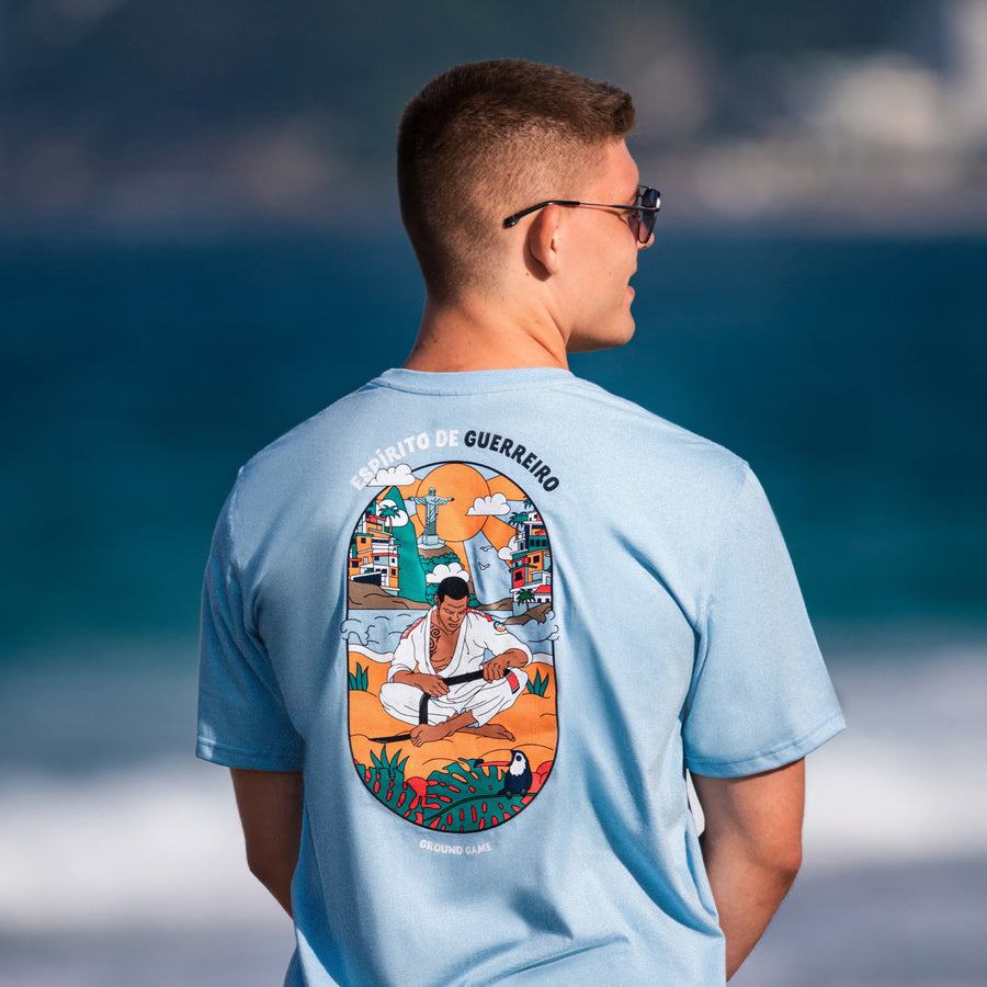 T-shirt Favela Oversize (Niebieski)