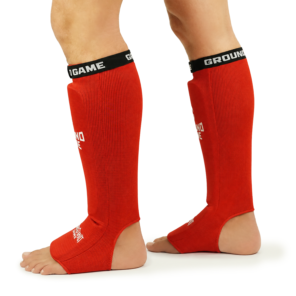 Elastic Shin Guards Classic (Red)