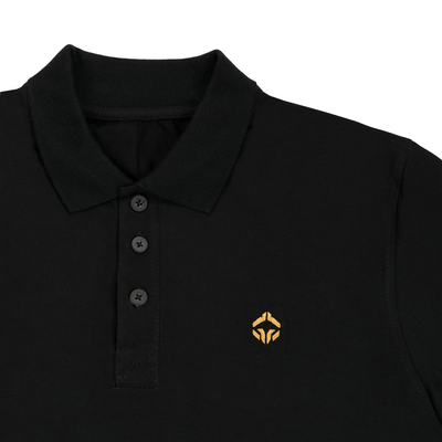 Koszulka polo Minimal (Czarna ze złotym logo)