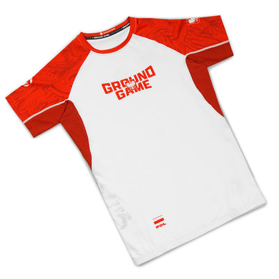 Rashguard Polska 3.0 s krátkym rukávom (biely)
