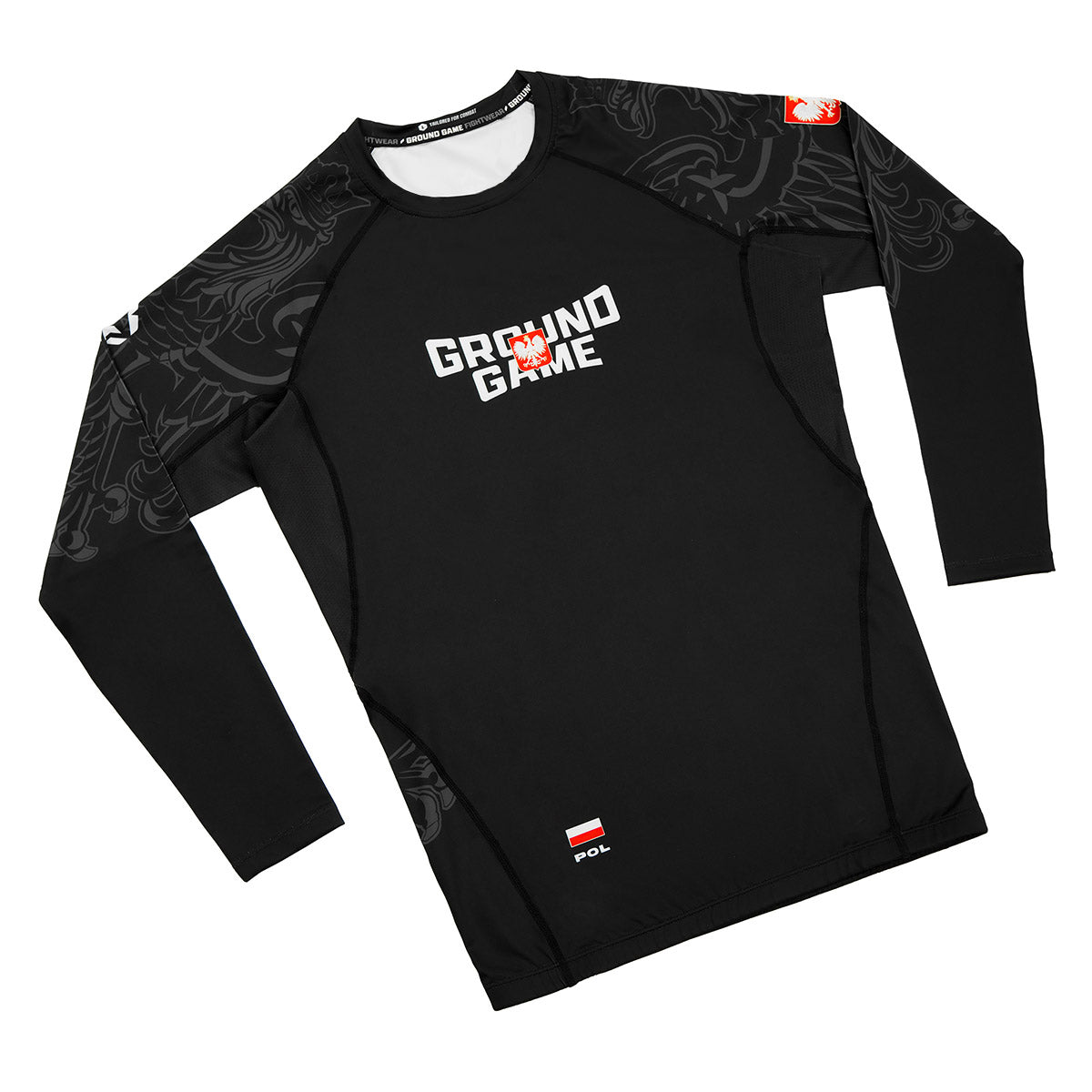 Rashguard Polska 3.0 długi rękaw (Czarny)