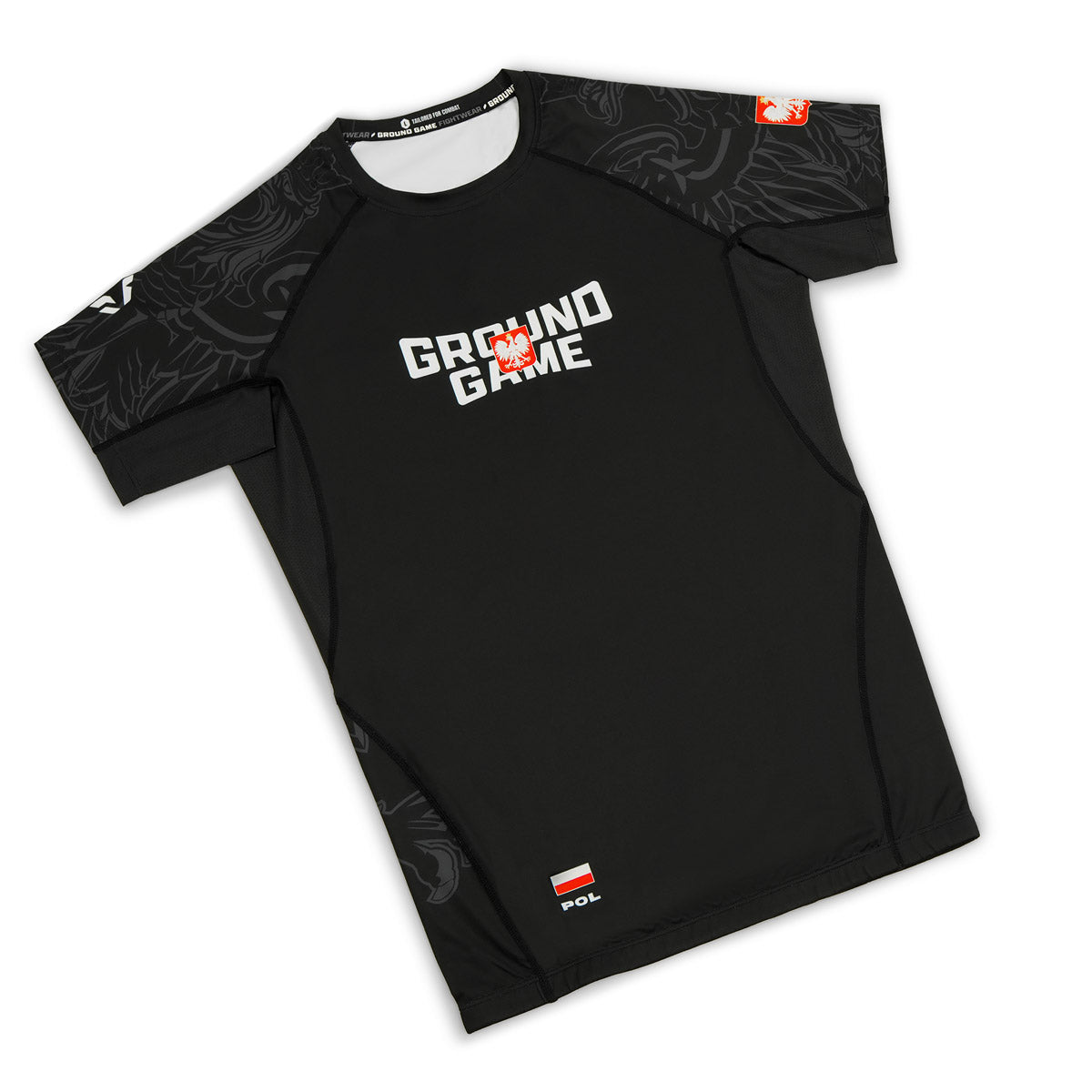 Rashguard Polska 3.0 krótki rękaw (Czarny)