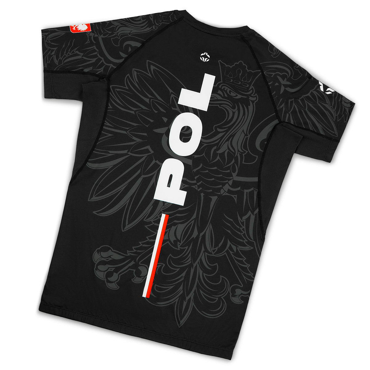 Rashguard Polska 3.0 krótki rękaw (Czarny)