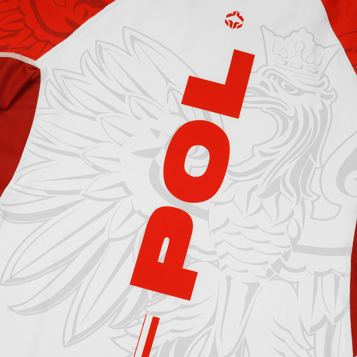 Rashguard Polska 3.0 s krátkym rukávom (biely)