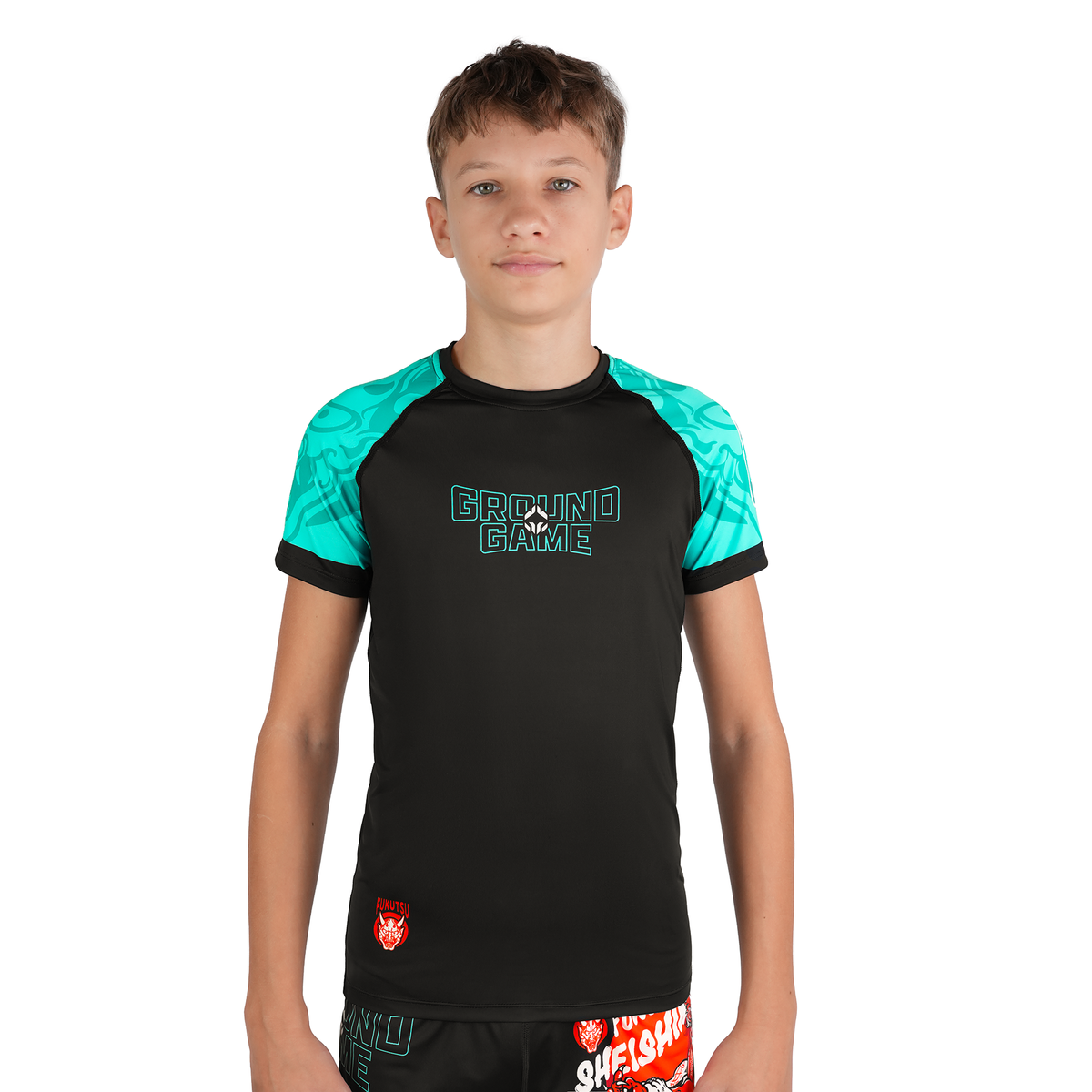 Rashguard dziecięcy Fukutsu krótki rękaw