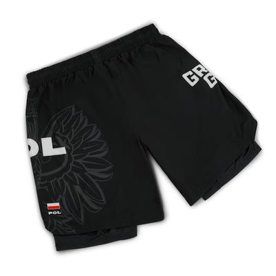 2-in-1 Training Shorts Poland 3.0 (Black)