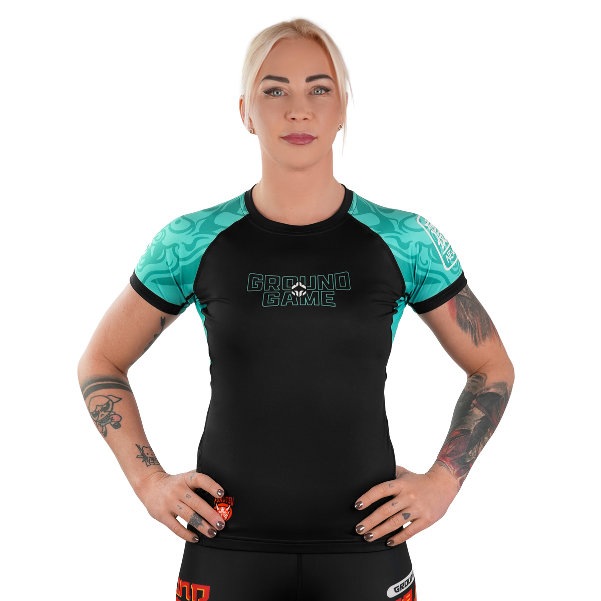 Rashguard damski Fukutsu krótki rękaw