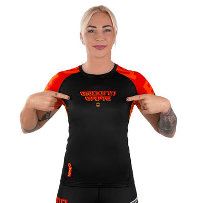 Rashguard damski Ramen Cat krótki rękaw