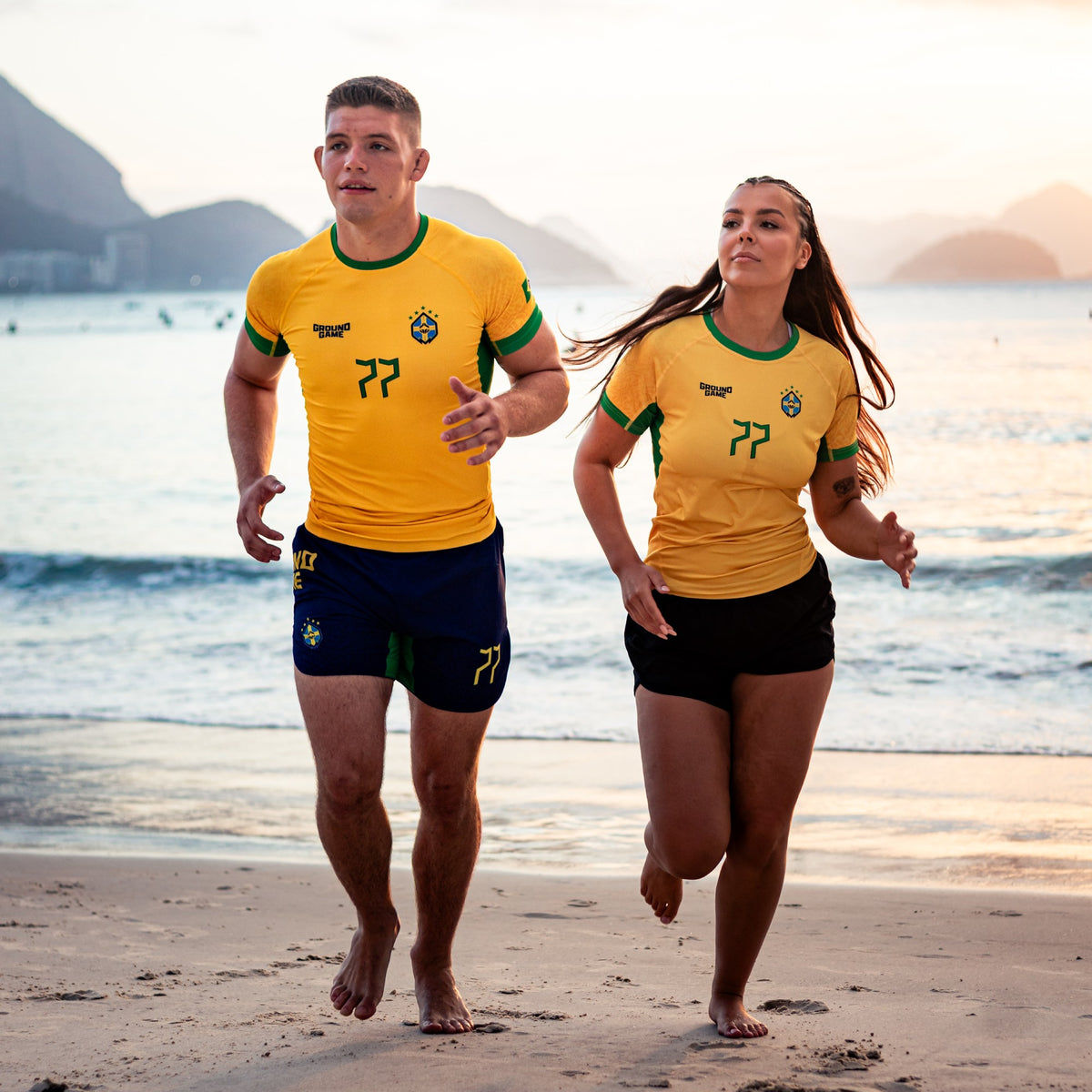 Rashguard Brazil Football krótki rękaw