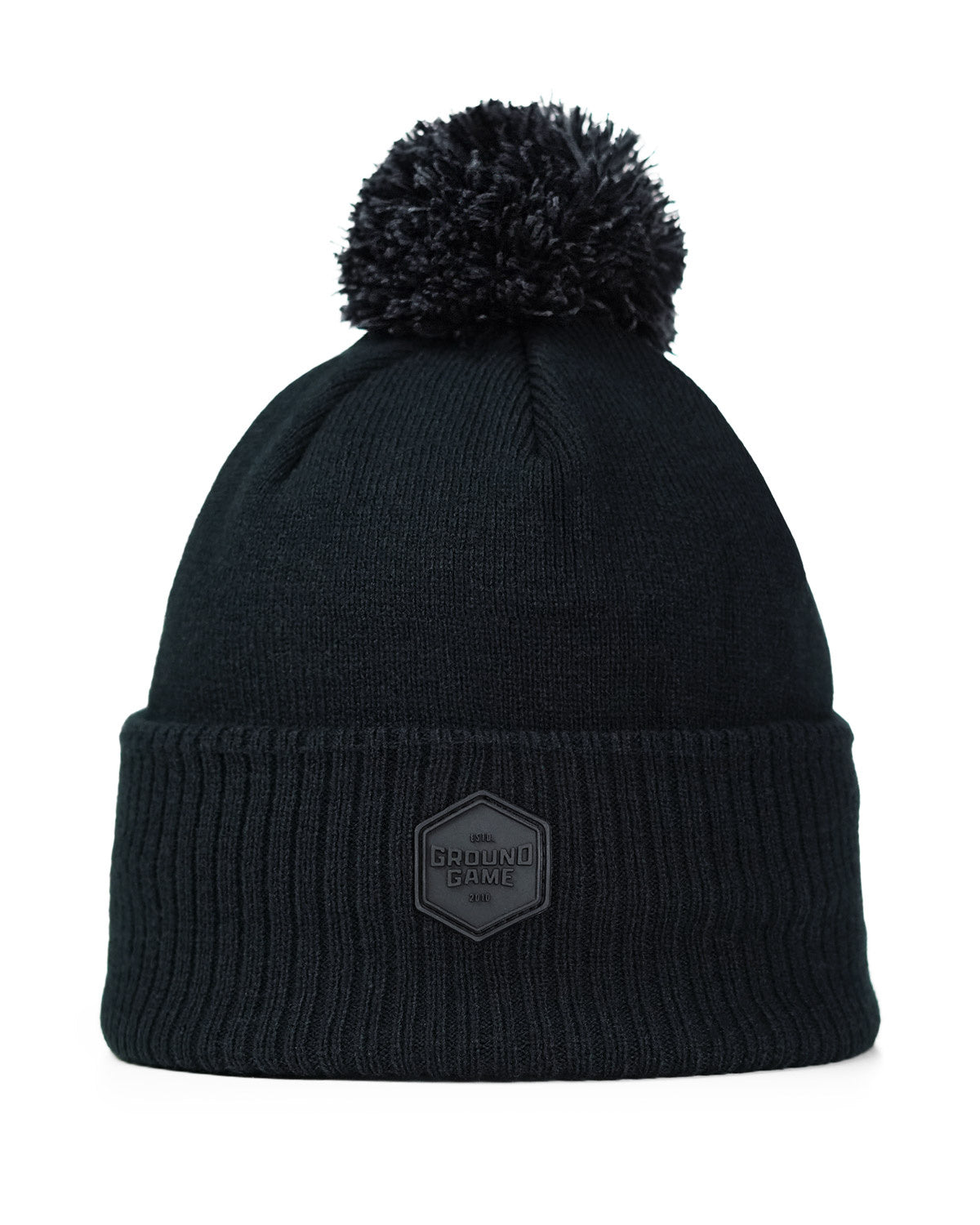 Pom-Pom Winter Hat Label (Black)