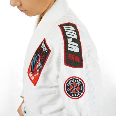Kids' BJJ GI Ninja (White) + FREE Belt