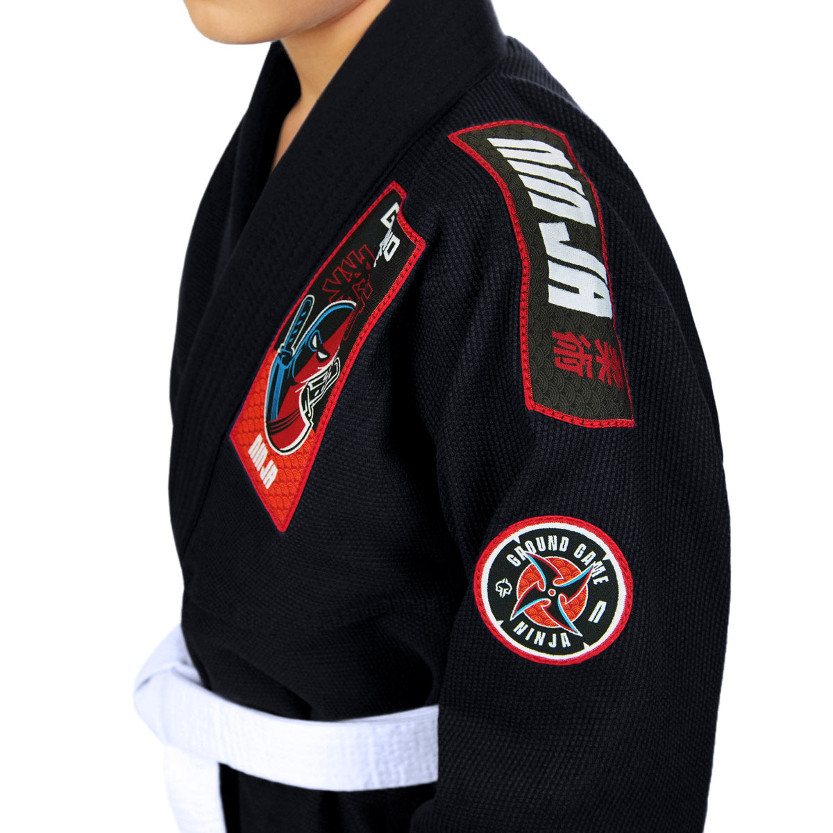 GI do BJJ dla dzieci Ninja (Czarne) + pas GRATIS