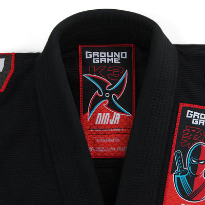 GI do BJJ dla dzieci Ninja (Czarne) + pas GRATIS