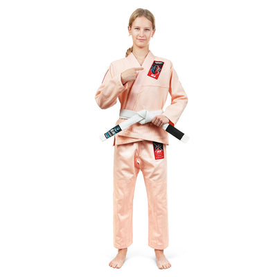 Kimono/Gi do BJJ dla dzieci Ninja (Brzoskwiniowe) + pas GRATIS