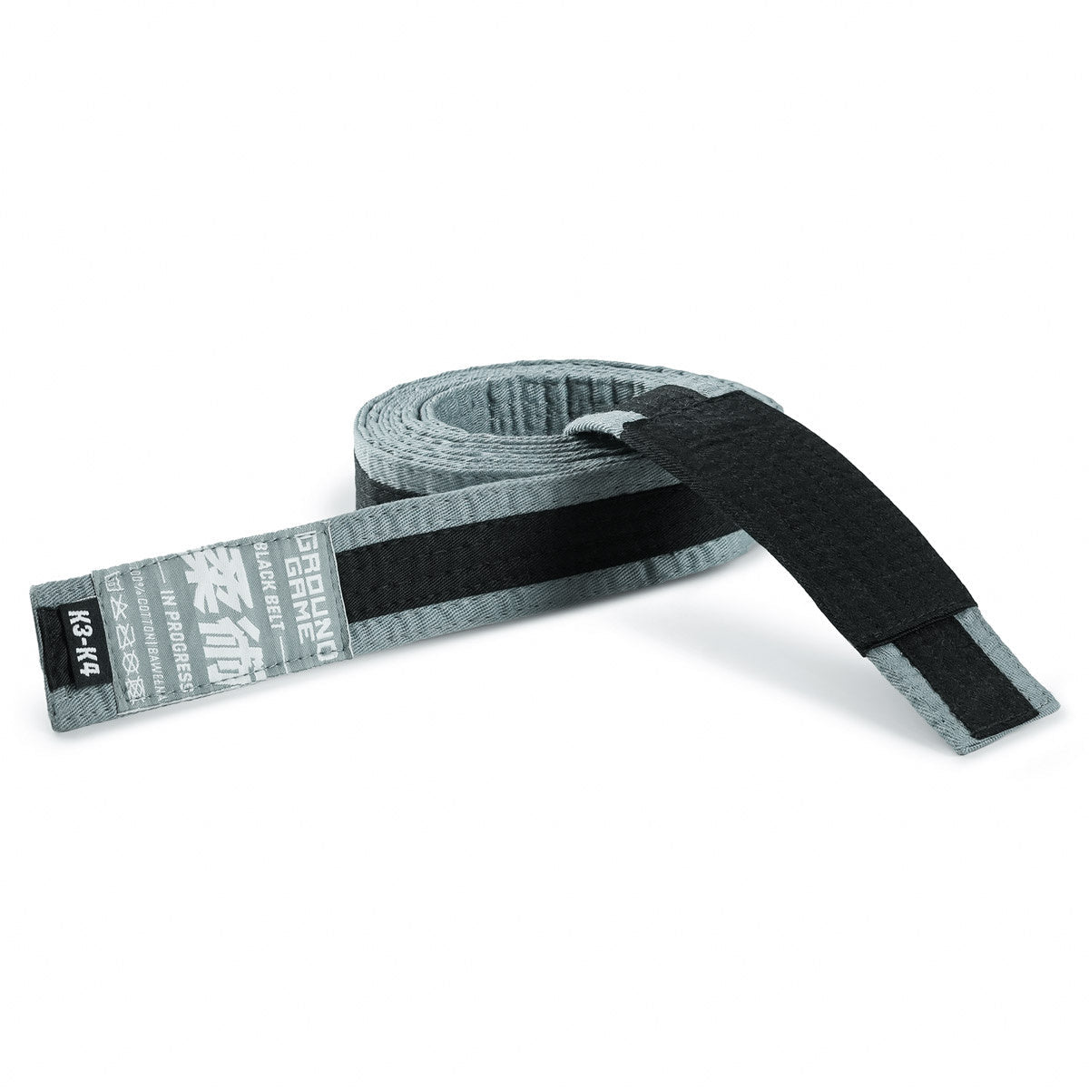 Kids' BJJ Belt (Grey with black stripe)