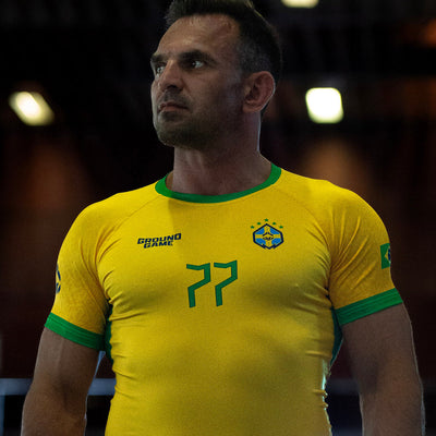 Rashguard Brazil Football krótki rękaw