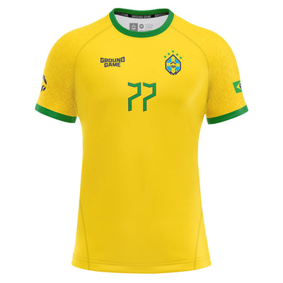 Rashguard Brazil Football krótki rękaw