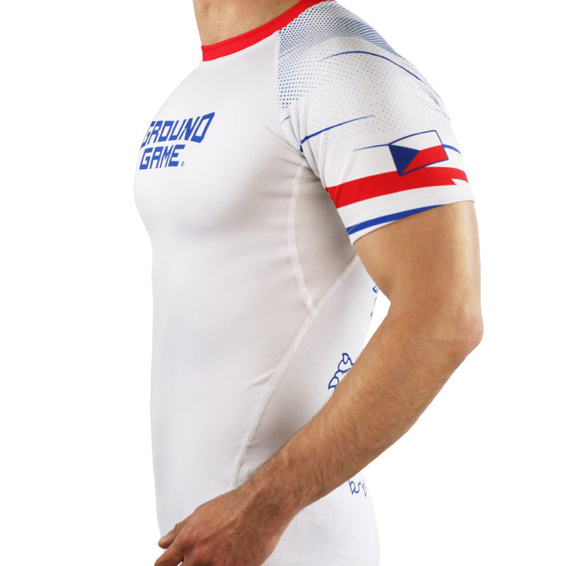 Rashguard Czechy krótki rękaw (Biały)
