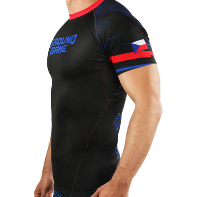 Rashguard Czechy krótki rękaw (Czarny)