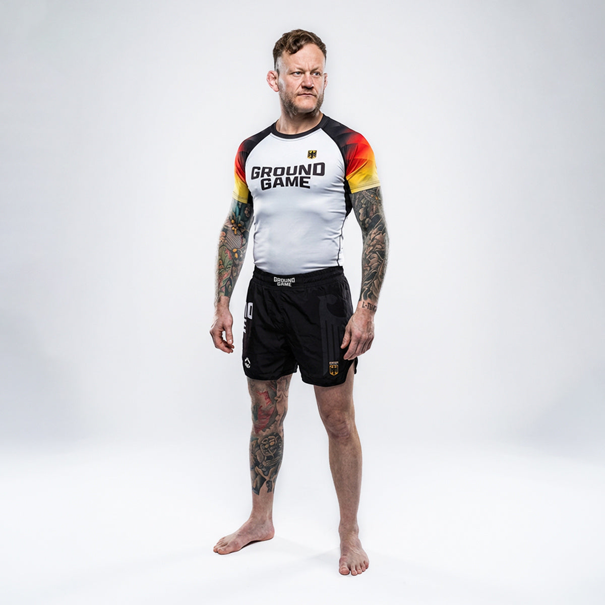 Rashguard Niemcy krótki rękaw (Biały)