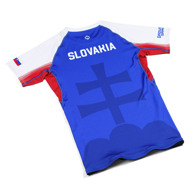Rashguard Słowacja krótki rękaw (Niebieski)