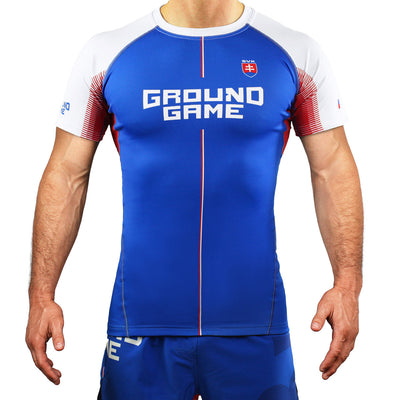 Rashguard Słowacja krótki rękaw (Niebieski)