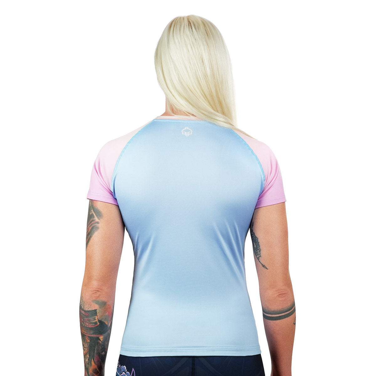 Rashguard damski Athletic Light Blue krótki rękaw
