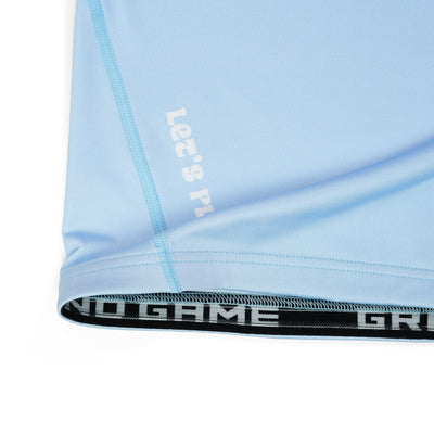Rashguard damski Athletic Light Blue krótki rękaw