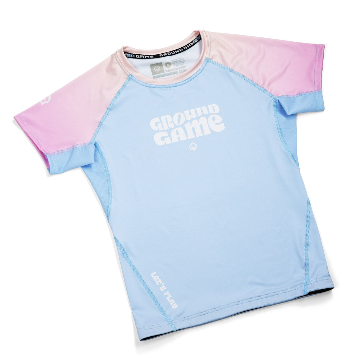 Rashguard damski Athletic Light Blue krótki rękaw