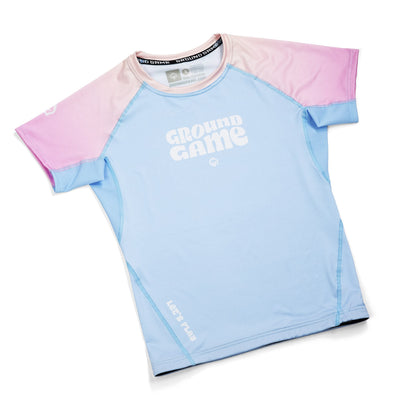 Rashguard damski Athletic Light Blue krótki rękaw