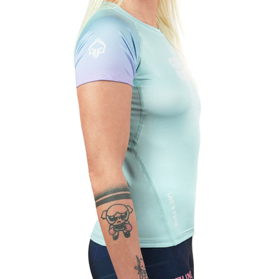 Rashguard damski Athletic Mint krótki rękaw