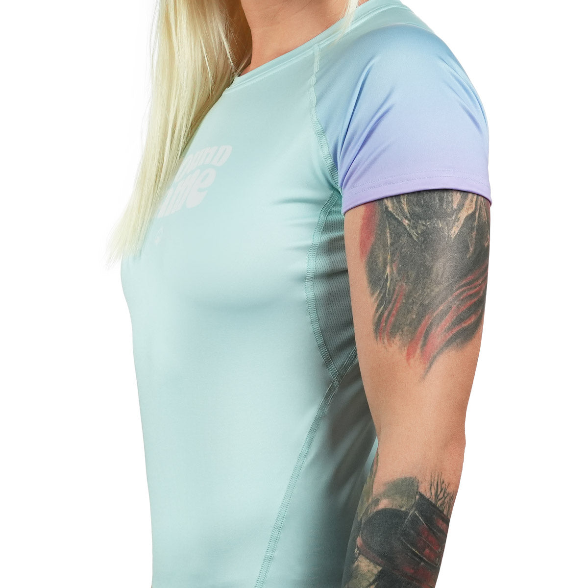 Rashguard damski Athletic Mint krótki rękaw