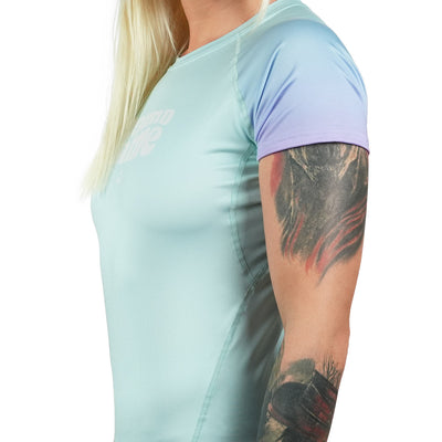 Rashguard damski Athletic Mint krótki rękaw