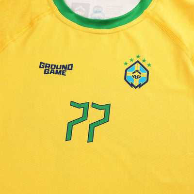 Kids' Rashguard Brazil Football short sleeve