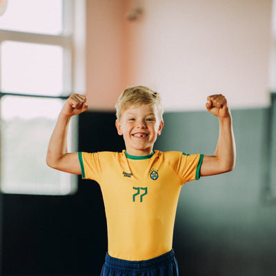 Kids' Rashguard Brazil Football short sleeve