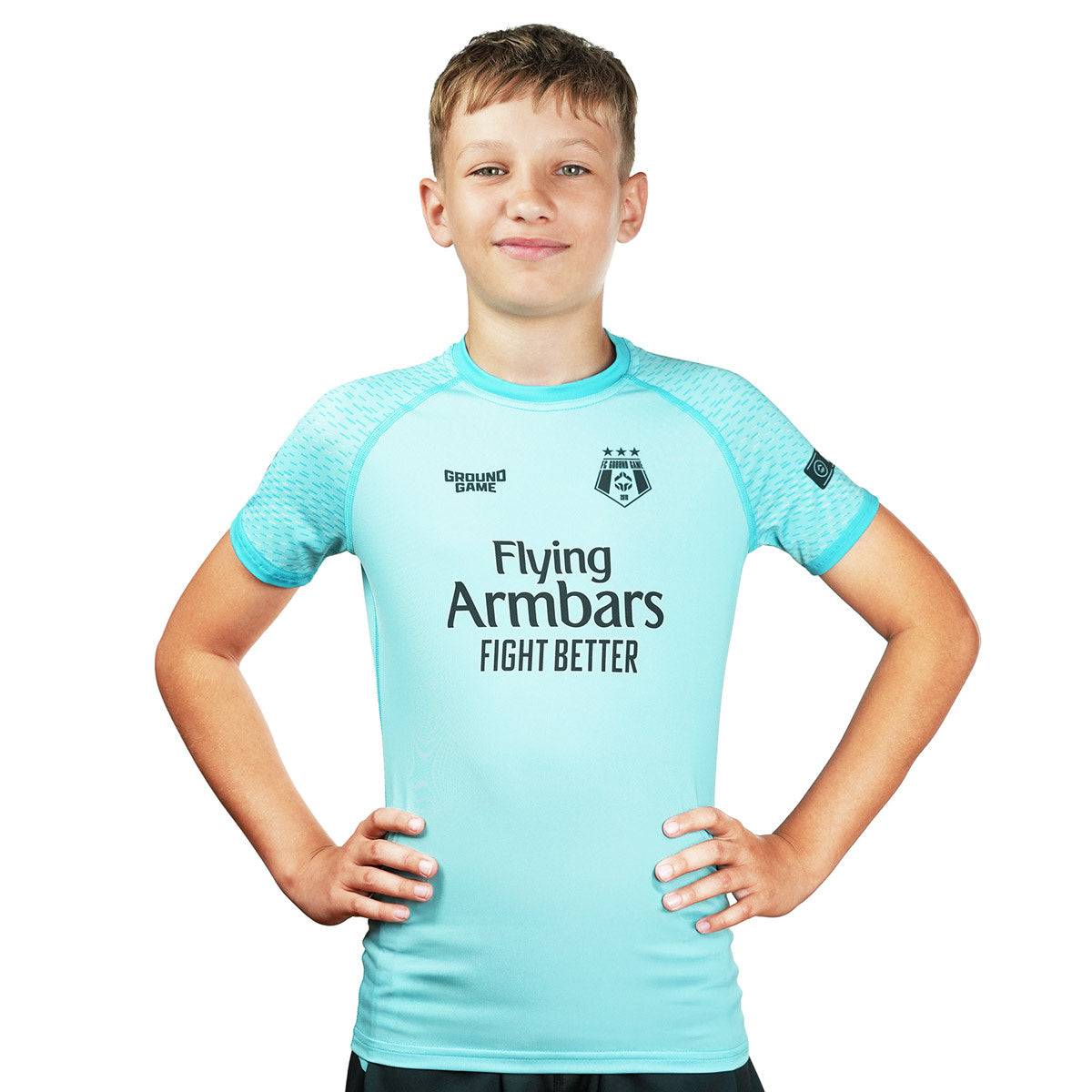 Kids' Rashguard FC Armbar short sleeve (Mint)