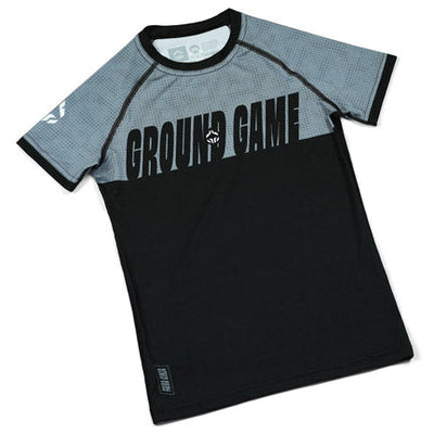 Rashguard dziecięcy IBJJF Kids krótki rękaw (Szary)