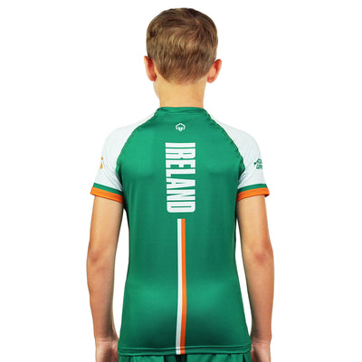 Rashguard dziecięcy Irlandia krótki rękaw (Zielony)