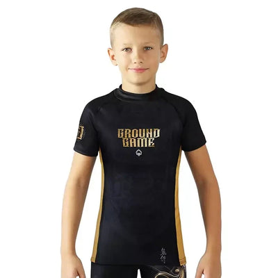 Rashguard dziecięcy Oni Samurai krótki rękaw